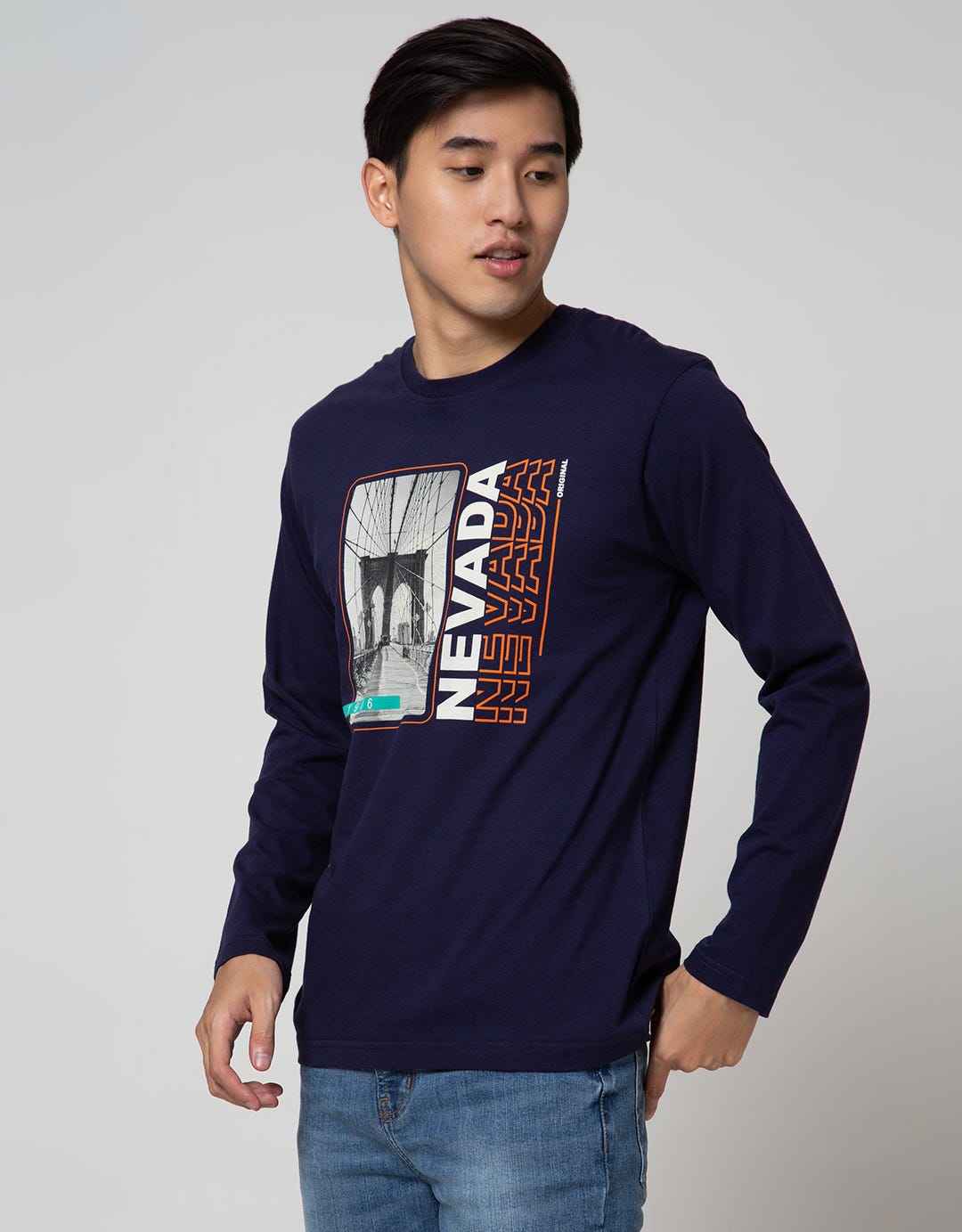 Nevada Long Sleeve T-Shirt Print Shadow
