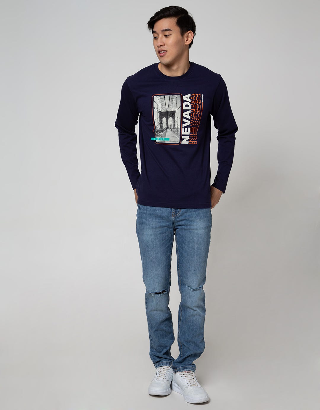 Nevada Long Sleeve T-Shirt Print Shadow