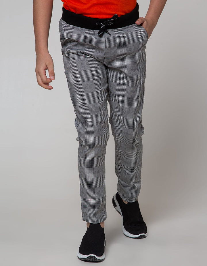 Nevada Long Pants Woven Yarn Dyed Check B&W