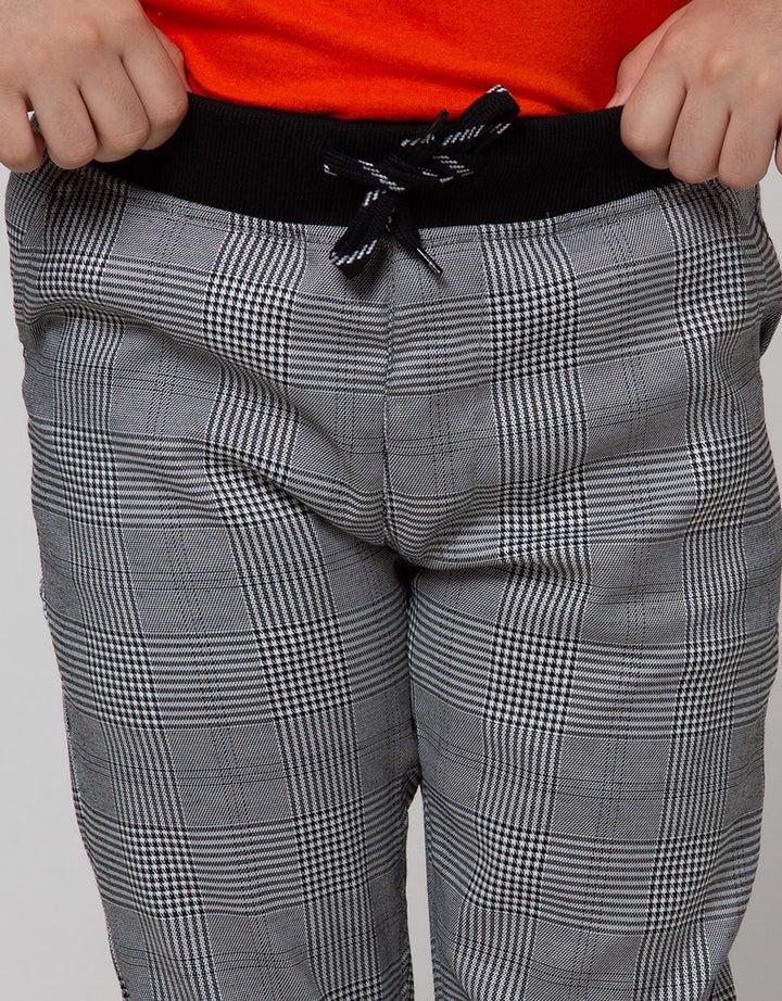 Nevada Long Pants Woven Yarn Dyed Check B&W