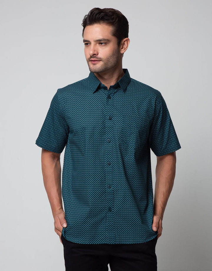 Cole Short Sleeve Poplin Shirt Motif