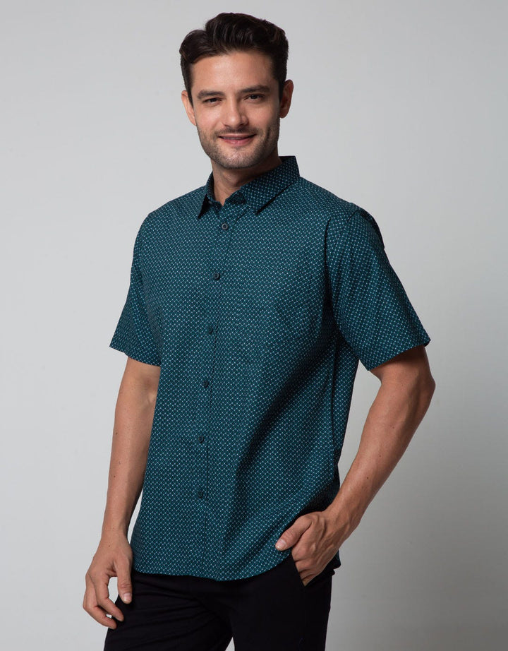 Cole Short Sleeve Poplin Shirt Motif