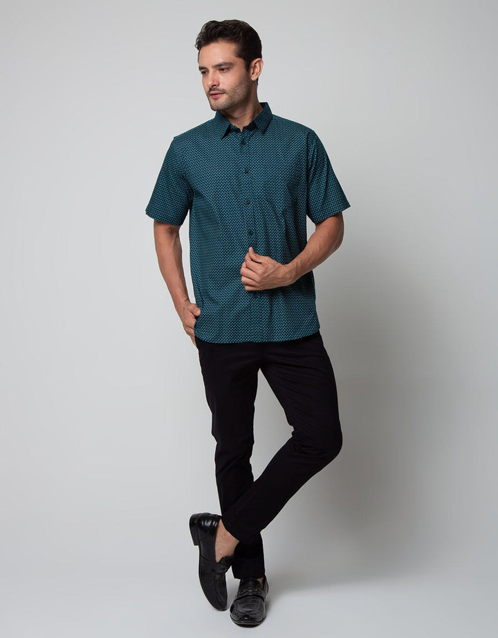 Cole Short Sleeve Poplin Shirt Motif
