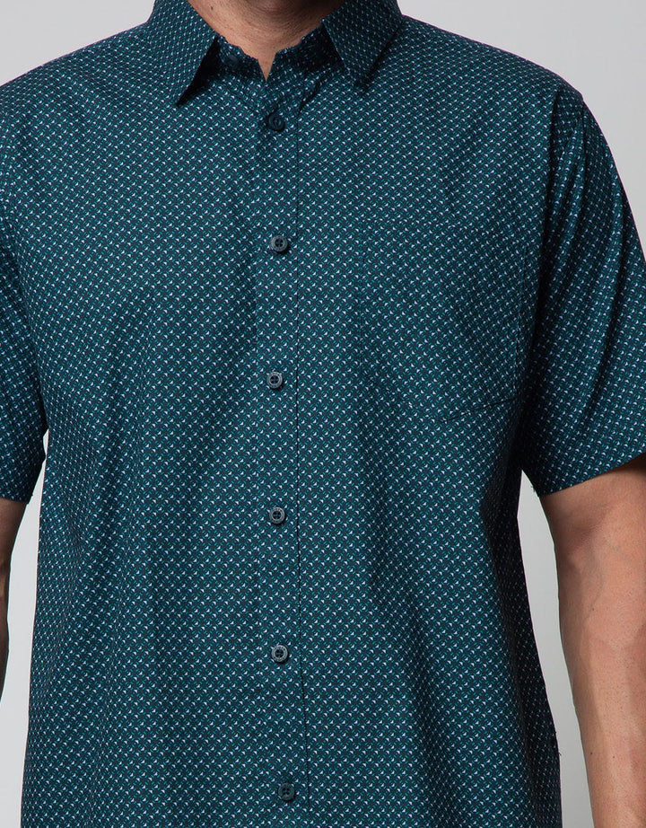 Cole Short Sleeve Poplin Shirt Motif