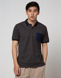 Nevada Short Sleeve Polo Shirt Jersey Stripe With Pocket