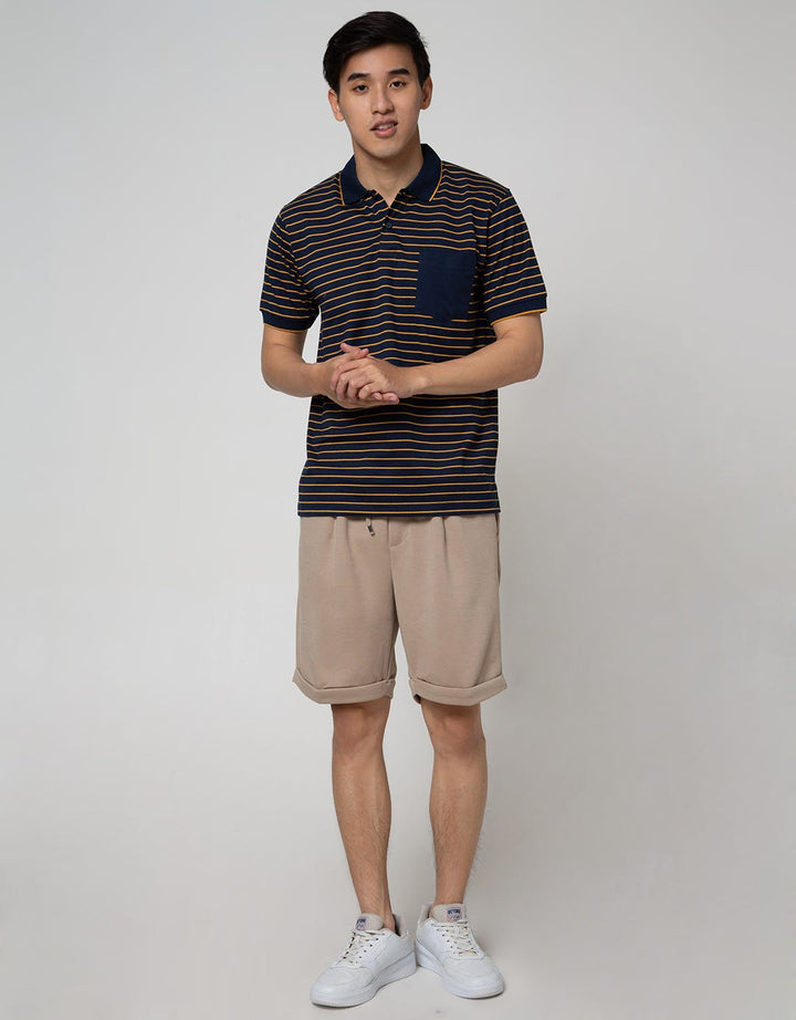 Nevada Short Sleeve Polo Shirt Jersey Stripe With Pocket