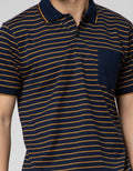 Nevada Short Sleeve Polo Shirt Jersey Stripe With Pocket