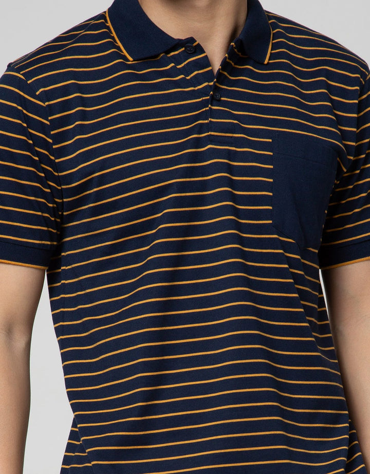 Nevada Short Sleeve Polo Shirt Jersey Stripe With Pocket