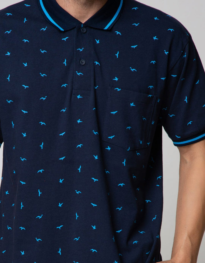 Cole Short Sleeve Polo Shirt Polo Print Bird