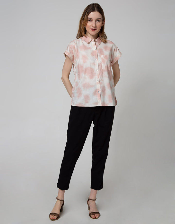 Connexion Short Sleeve Shirt Tie Dye 1 Pocket