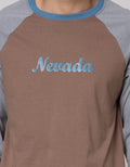 Nevada Long Sleeve Raglan T-Shirt Print Logo