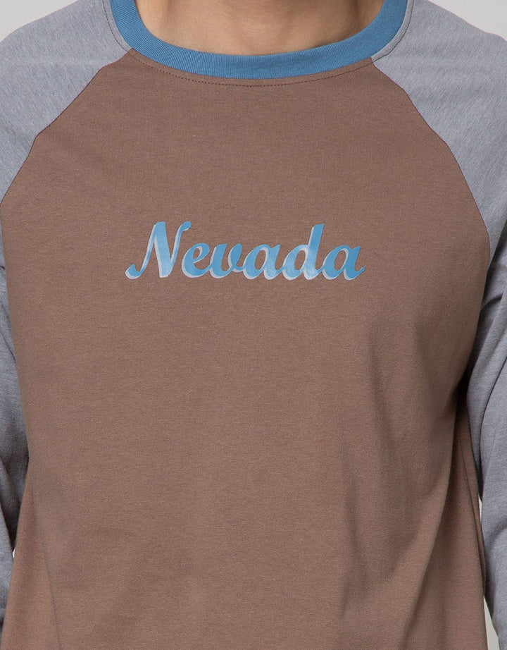 Nevada Long Sleeve Raglan T-Shirt Print Logo