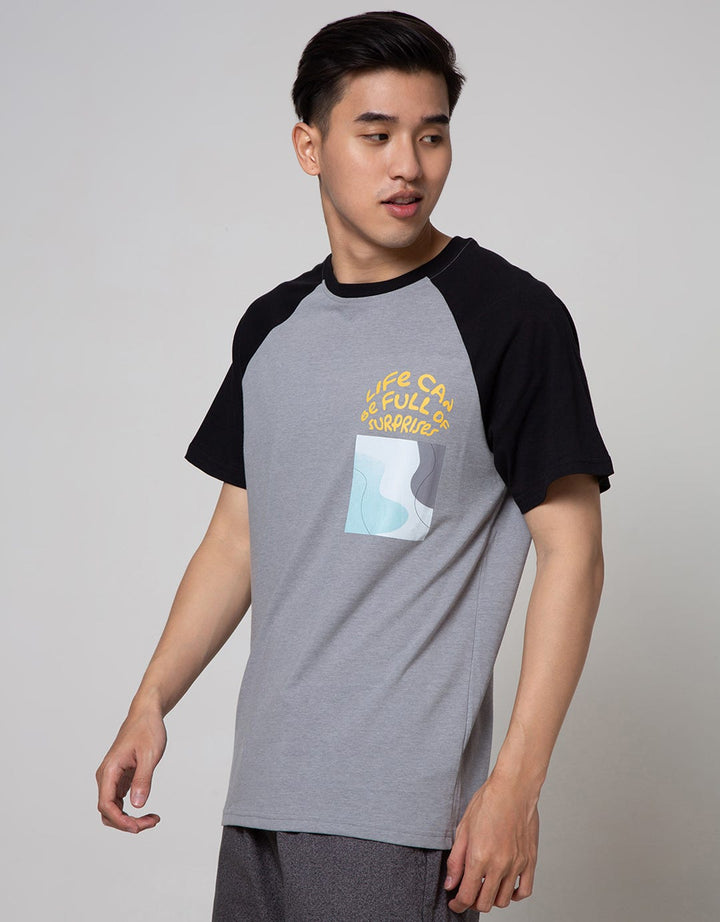 Nevada Short Sleeve Raglan T-Shirt Print Life Can