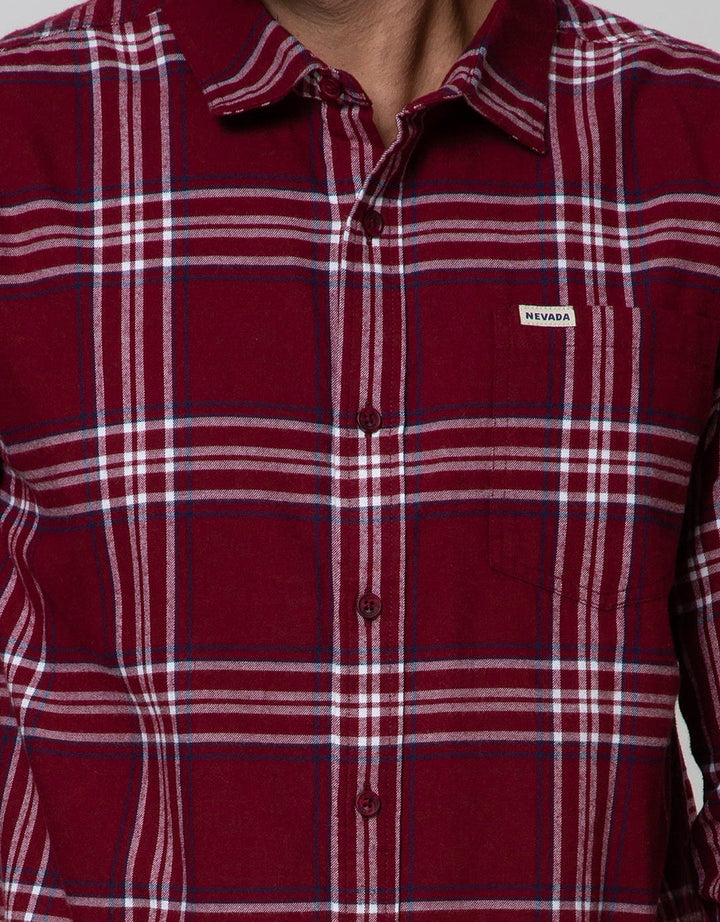Nevada Long Sleeve Checked Flannel Shirt