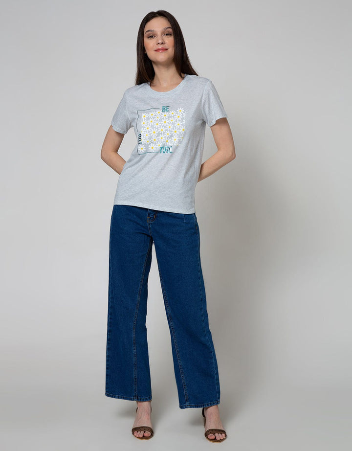 Nevada Short Sleeve T-Shirt Solid Beautiful Floral