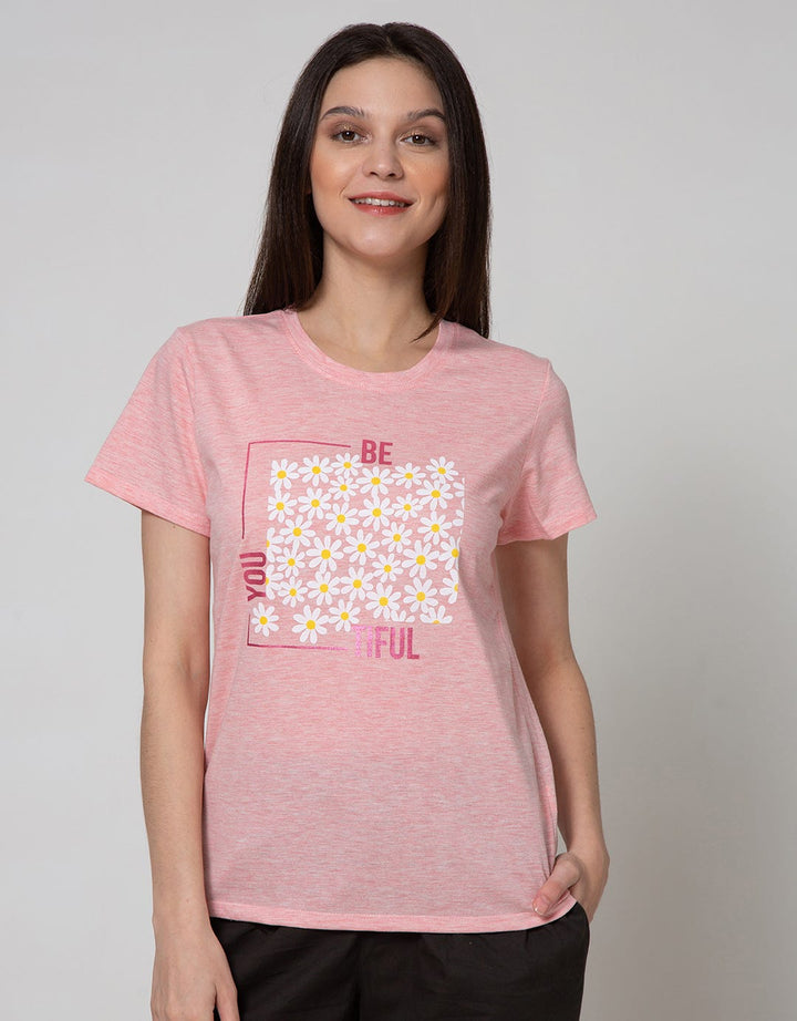 Nevada Short Sleeve T-Shirt Solid Beautiful Floral