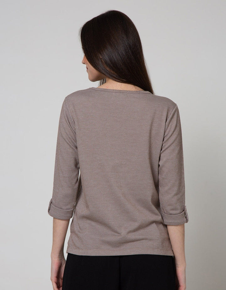 Connexion Long Sleeve T-Shirt Vertikal Stripe