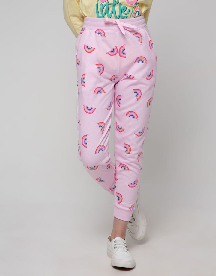Aero Jogger Pants Knit Full Print Rainbow