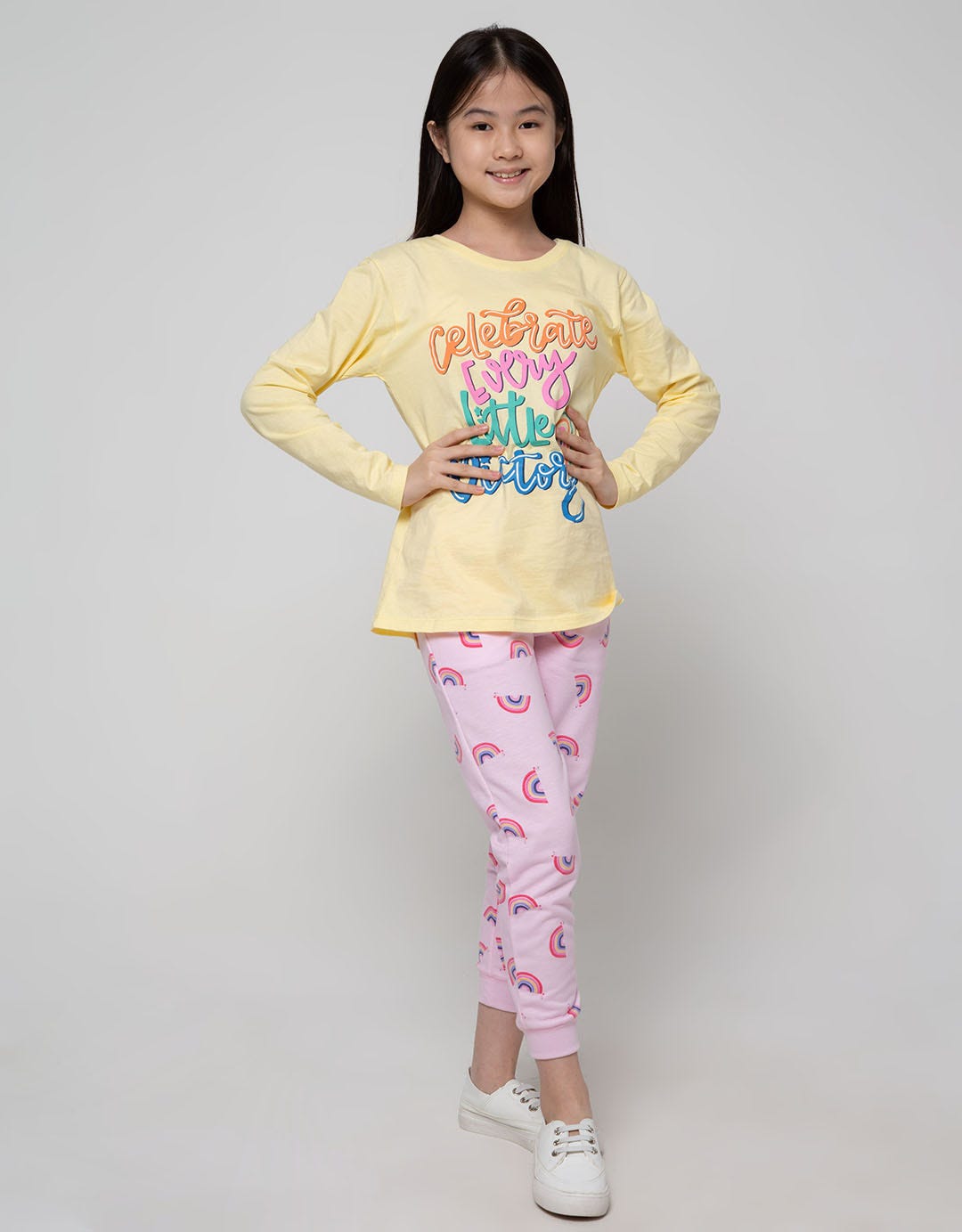 Aero Jogger Pants Knit Full Print Rainbow