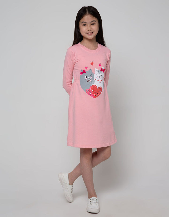 Aero Long Sleeve Dress Cat Love