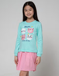 Aero Long Sleeve Dress Woven Cat Friends