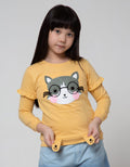 Aero Sweatshirt Cat Kacamata Aplikasi