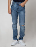 Nevada Denim Long Pants Slim Fit Ripped