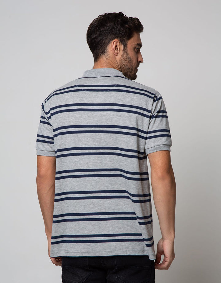 Cole Short Sleeve Polo Shirt Stripe Interlock