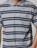 Cole Short Sleeve Polo Shirt Stripe Interlock