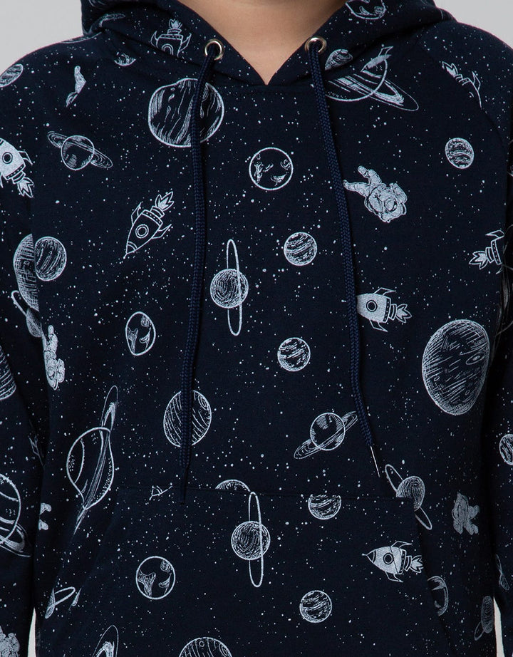 Aero Sweatshirt Knitting Hoody Regu Planet Space