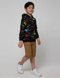 Aero Sweatshirt Knitting Hoody Rainbow Dino