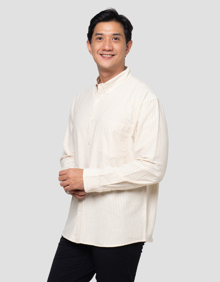 Nevada Stripe Oxford - Reg Fit Kemeja Pria