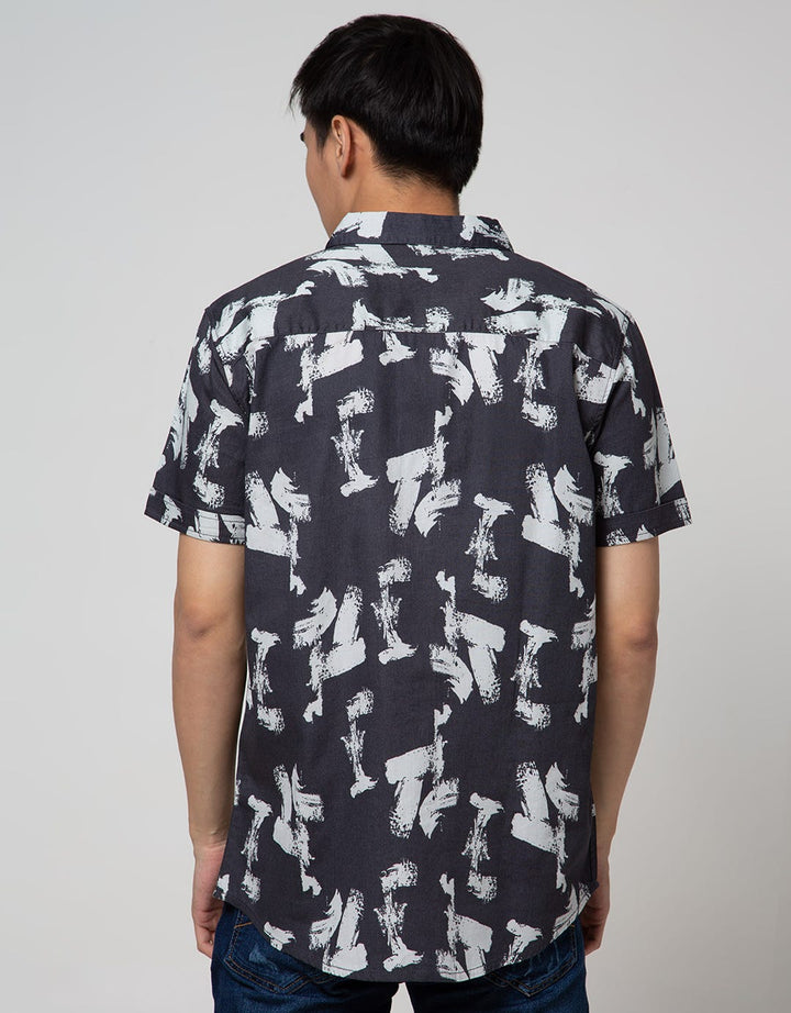 Nevada Short Sleeve Shirt Print Abstrak
