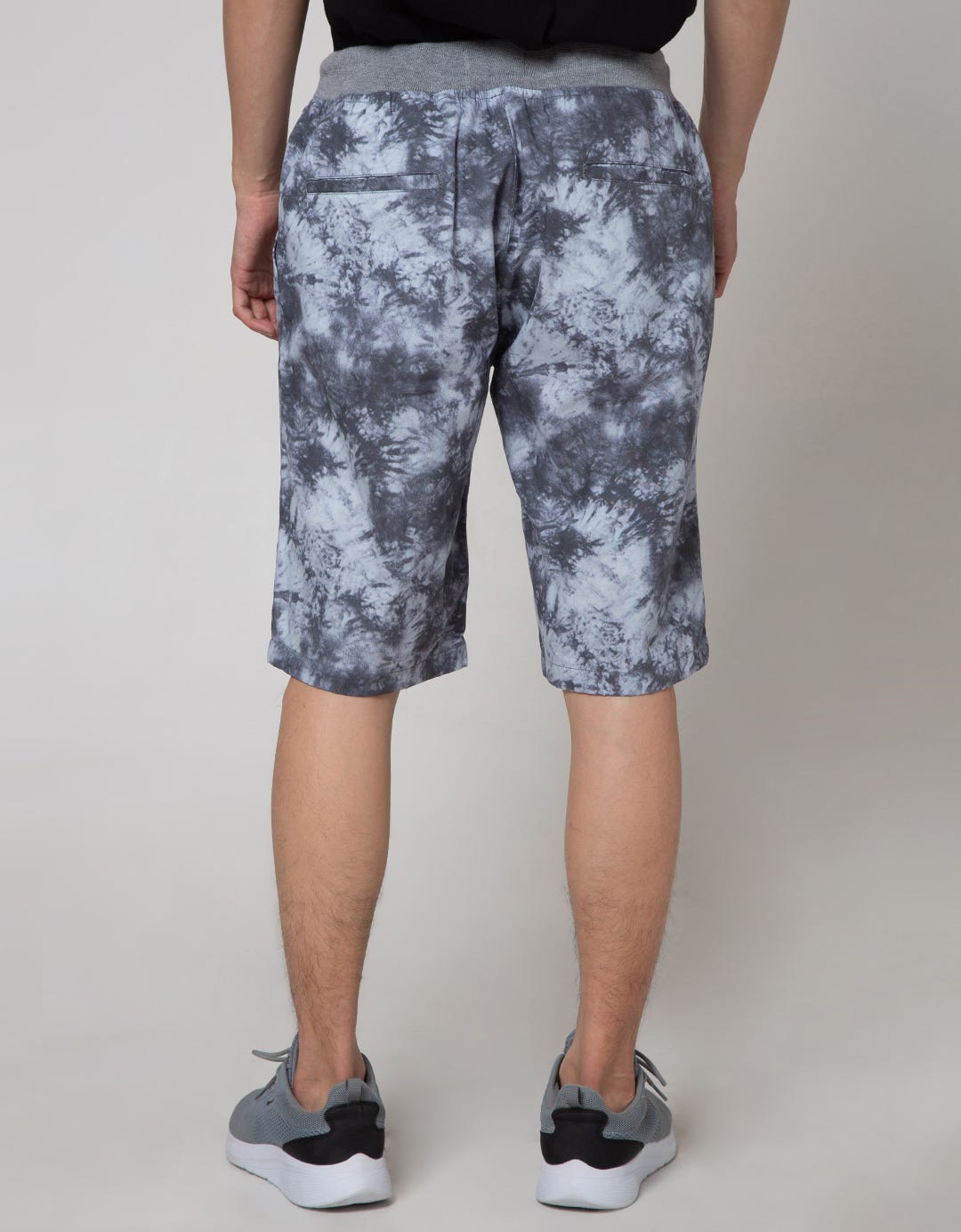 Nevada Short Pants Rib Bottom Print Tie Dye Casual