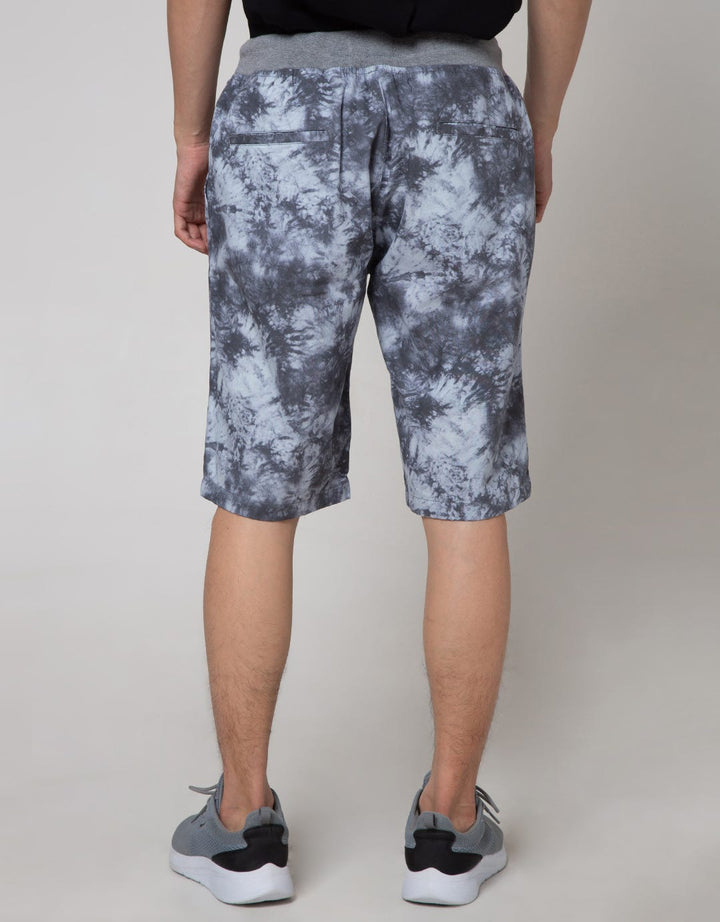Nevada Short Pants Rib Bottom Print Tie Dye Casual