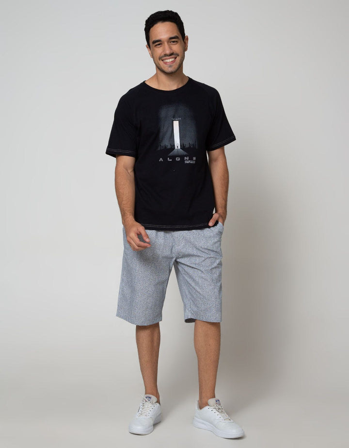 Nevada Short Pants Rib Bottom Full Print