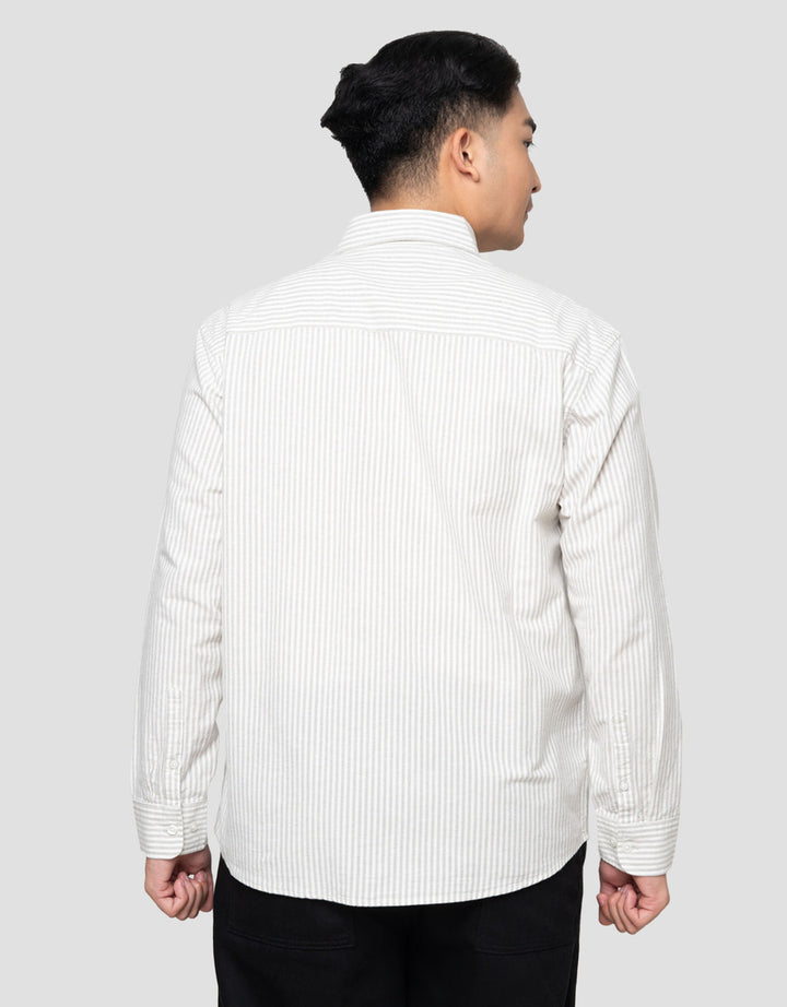 Nevada Stripe Oxford - Reg Fit Kemeja Pria