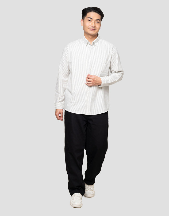 Nevada Stripe Oxford - Reg Fit Kemeja Pria