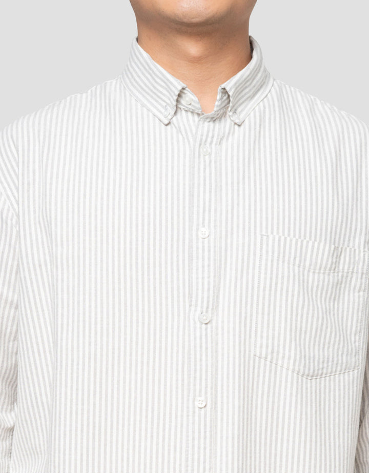 Nevada Stripe Oxford - Reg Fit Kemeja Pria