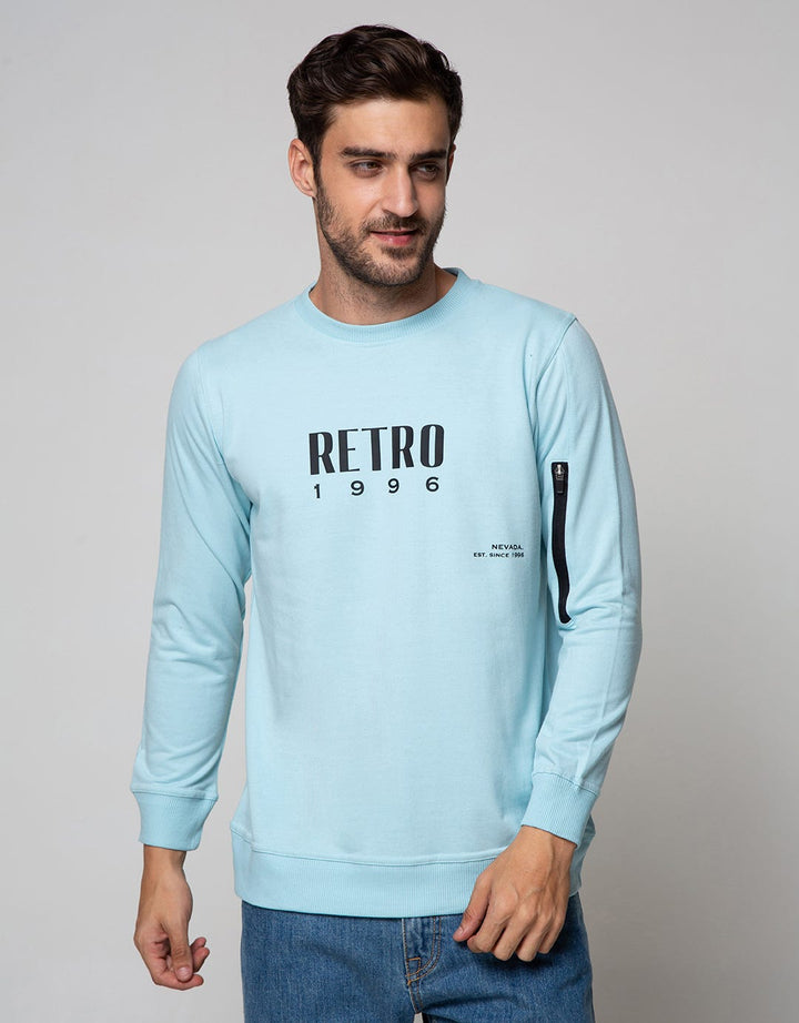 Nevada Sweatshirt Plain With Retro Print