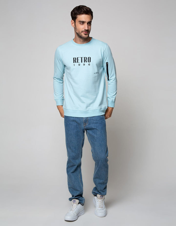 Nevada Sweatshirt Plain With Retro Print