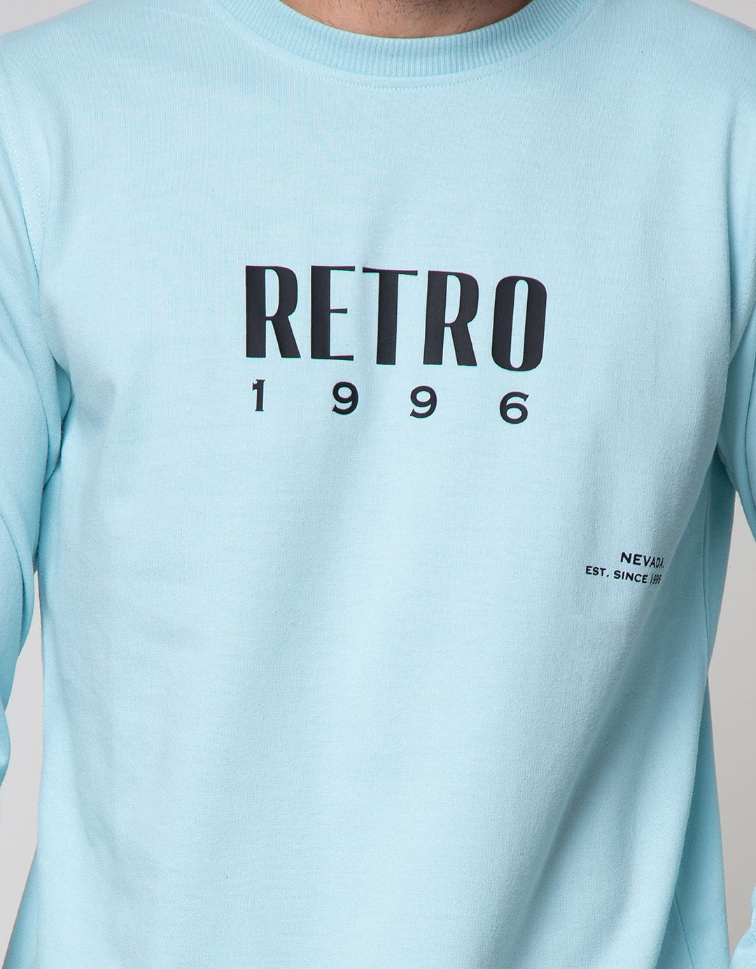 Nevada Sweatshirt Plain With Retro Print