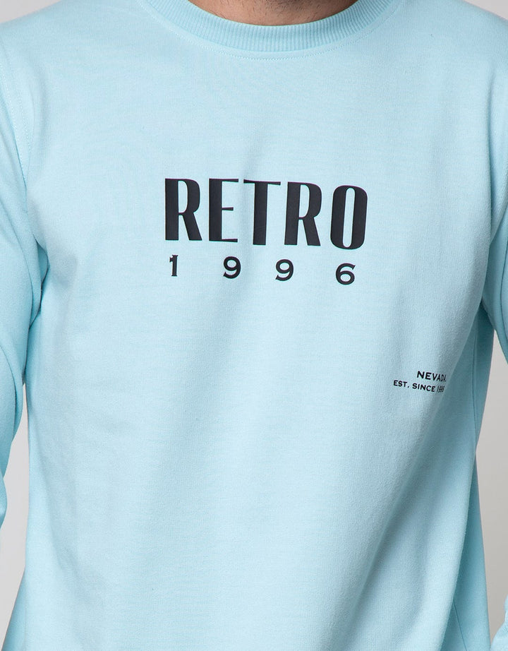 Nevada Sweatshirt Plain With Retro Print