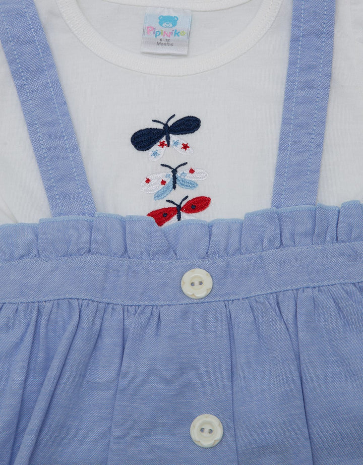 Pipiniko Short Sleeve Midi Dress Newborn Pinafores Heart