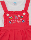 Pipiniko Short Sleeve Midi Dress Newborn Pinafores Flower