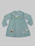 Pipiniko Midi Dress Bee Ruffle Long Sleeve