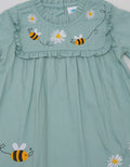 Pipiniko Midi Dress Bee Ruffle Long Sleeve