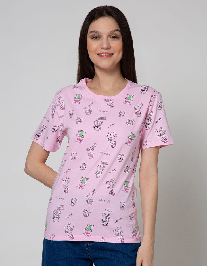 Nevada Short Sleeve T-Shirt Print Free Hugs Cactus