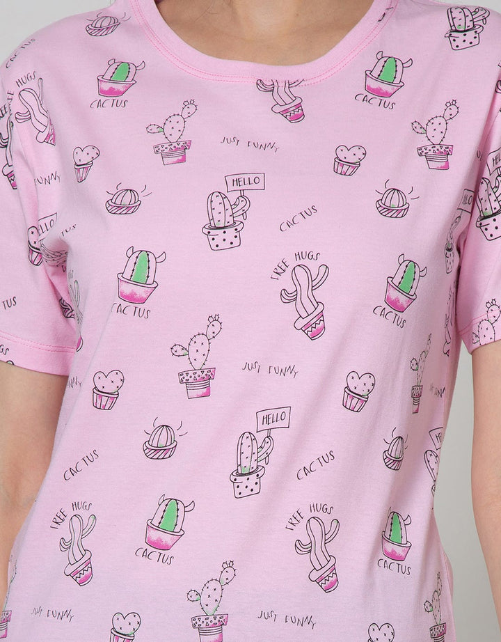 Nevada Short Sleeve T-Shirt Print Free Hugs Cactus