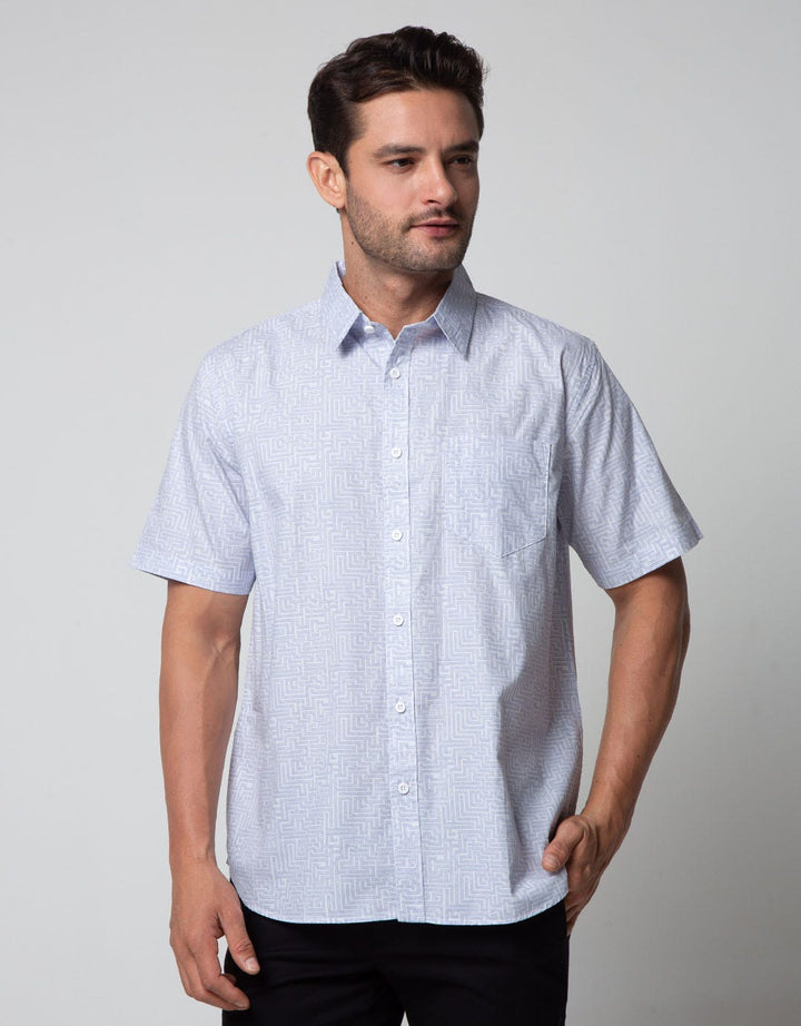 Cole Short Sleeve Shirt Poplin Chambry